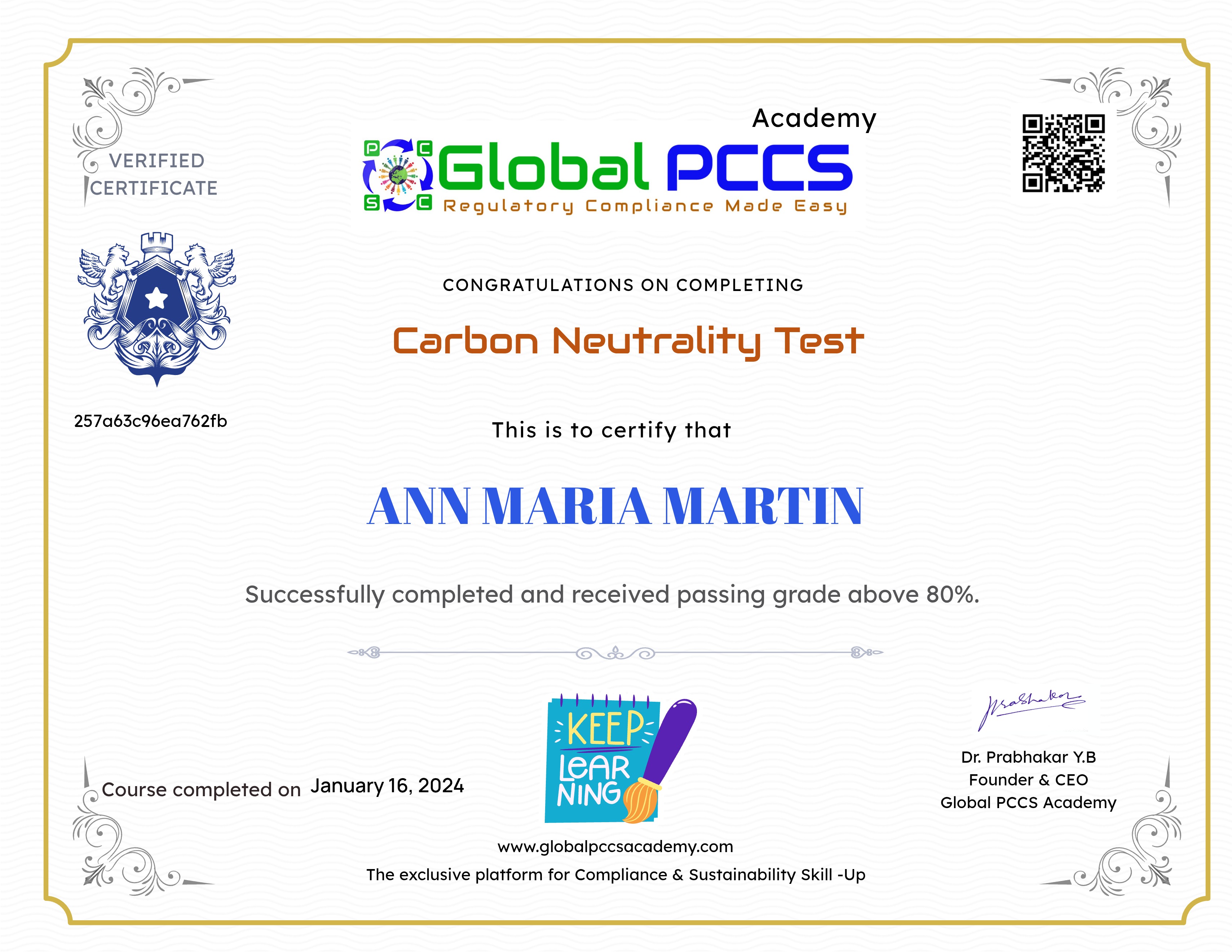 Carbon Neutrality Test